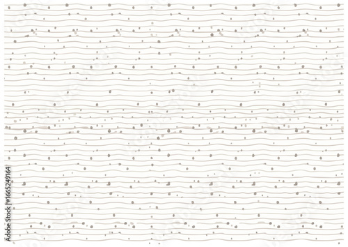 Beige wavy lines pattern on white background for modern design and copy space