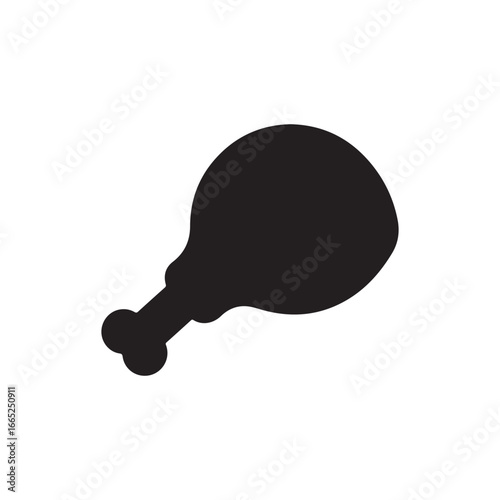Chicken thigh vector icon symbol design
