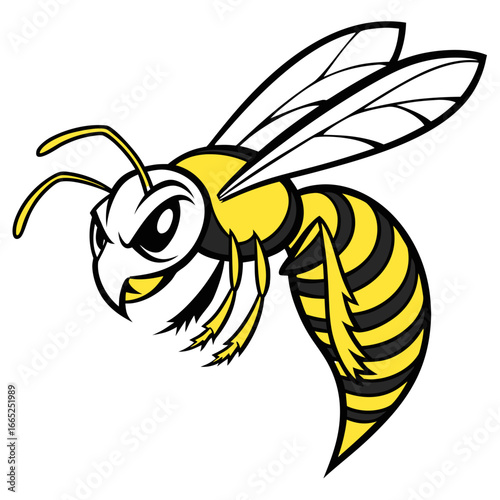 Wasp Hornet Mascot Logo Vector, Stinger Esports Head Transparent