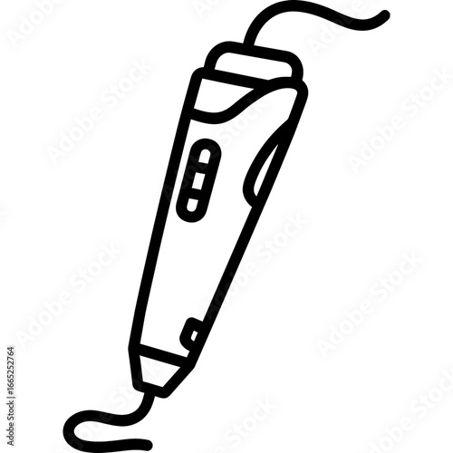 3d pen outline vector