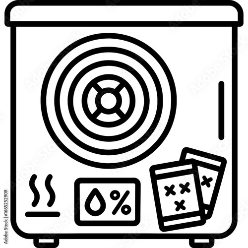 Filament dryer box outline vector
