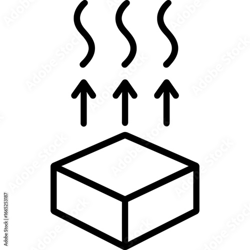 Sublimation solid to gas direct outline vector