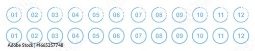 Set of numbers . Number circles set1 to 10 . Set of Round 1-10 numbers icon for education.