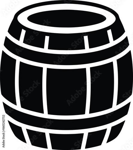 Wine or beer barrel icon vector illustration
