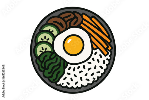 Vector Illustration of Bibimbap Icon