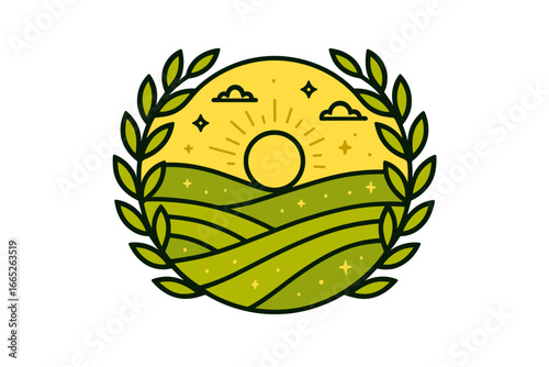 Vector Illustration of Elysium Fields Icon
