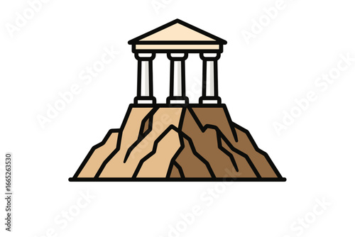 Vector Illustration of Mount Olympus Icon