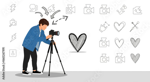 The world through a lens a creative photographer capturing hearts and ideas in his studio session