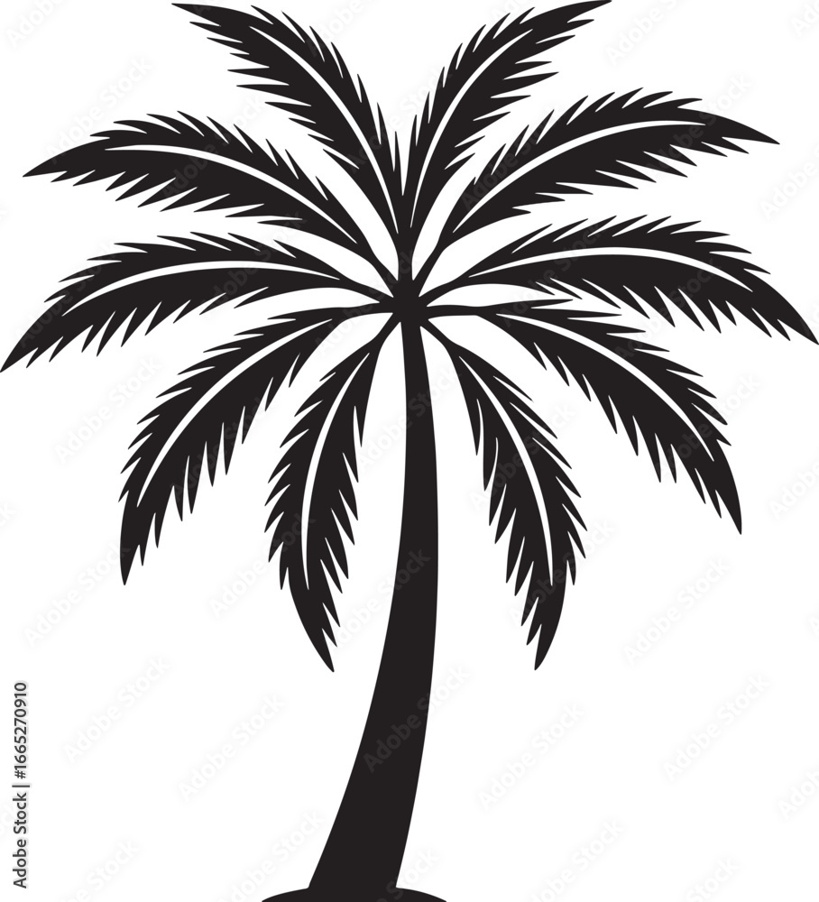 Obraz premium Palm Tree Silhouette Icon