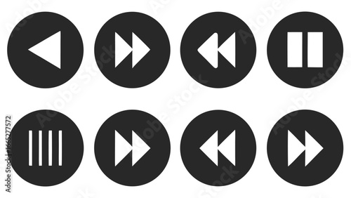 Media control icons controls play