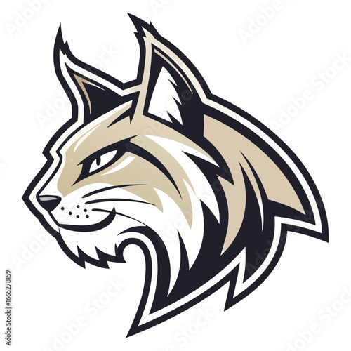 Lynx Mascot Logo Vector, Stealth Feline Esports Head Icon Transparent