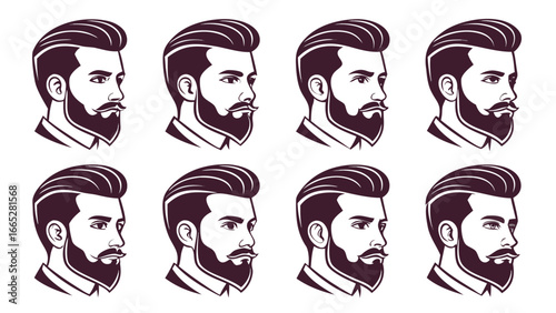 Bearded men stylish hairstyles beards grooming