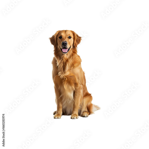 Golden retriever dog sitting 