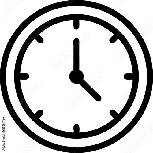 Classic analog clock face showing midnight isolated on white background isolated on transparent background