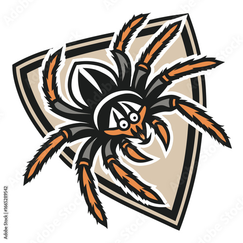 Tarantula Spider Mascot Logo Vector, Venom Arachnid Head Transparent