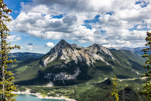 Majestic Mountain Range View from Barrier Lake Trail in Kananaskis Country