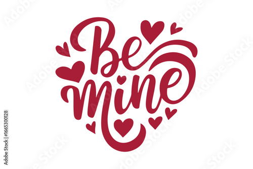 Be mine heart with decorative hearts for valentine s day