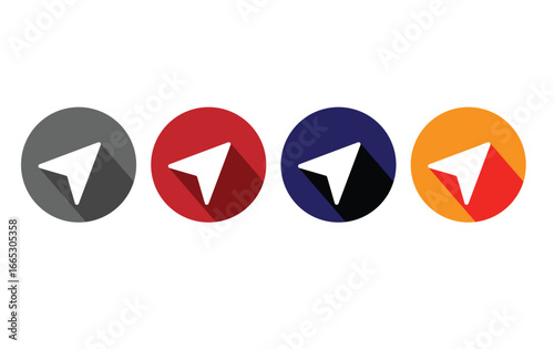 Navigation arrow icon vector eps10.