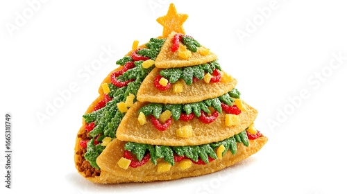 Festive Mexican Taco Christmas Tree for Holiday Season Celebration