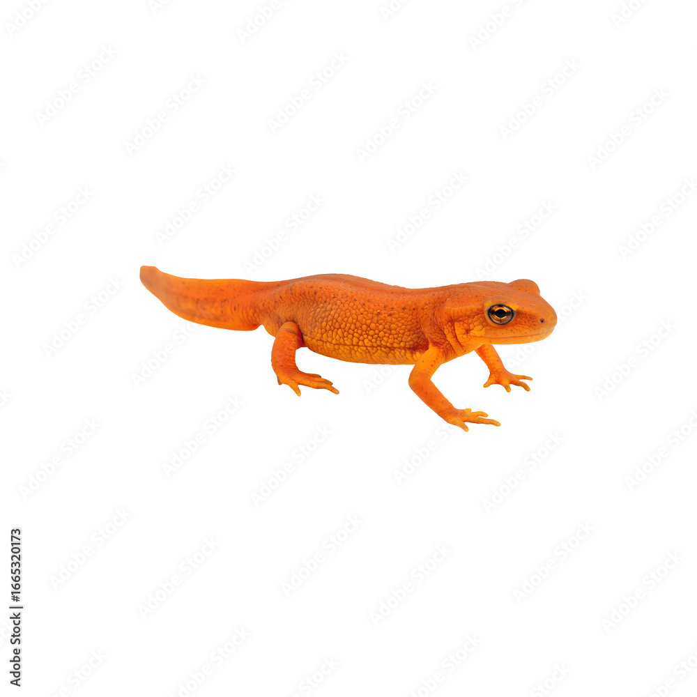 Fototapeta premium Realistic orange gecko lizard isolated on white background for wildlife, exotic reptiles, and pet-themedstock visuals