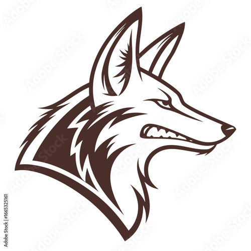 Coyote Mascot Logo Vector, Desert Canine Esports Head Icon Transparent