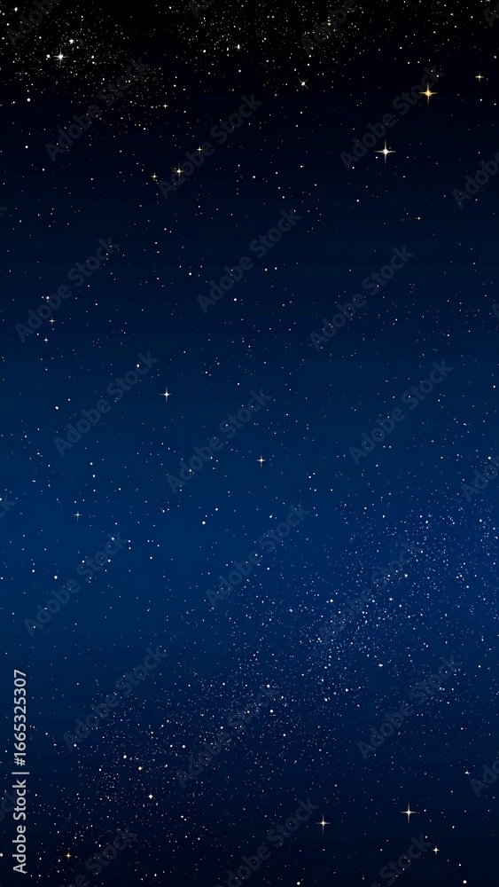 Obraz premium Starry night sky, deep blue