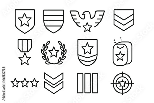 Illustrations of police equipment and symbols used in law enforcement activities during modern policing
