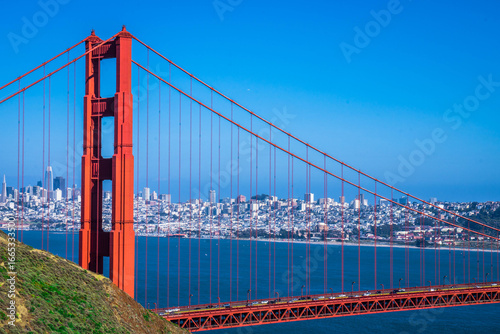 Golden Gate bridge with San Francisco city in the background day time