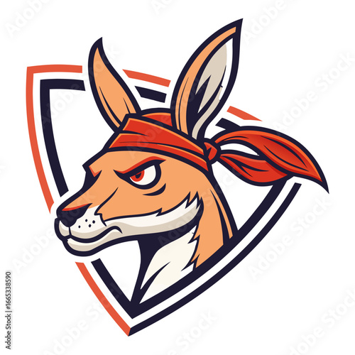 Kangaroo Mascot Logo Vector, Boxing Roo Esports Head Transparent