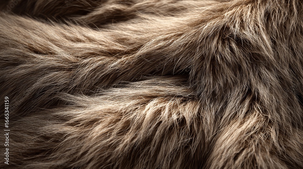 Naklejka premium Artificial bear fur texture