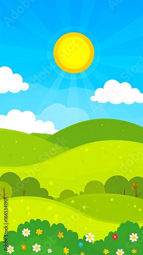 Colorful spring landscape