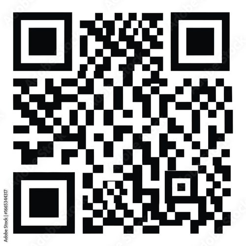 High-contrast qr code for seamless digital information access and connectivity silhouette
