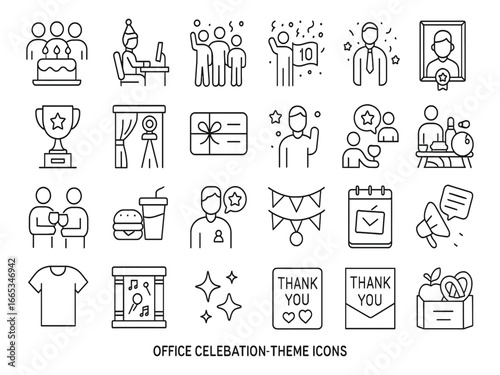 Wallpaper Mural Collection of celebration and party icons isolated on white background Torontodigital.ca