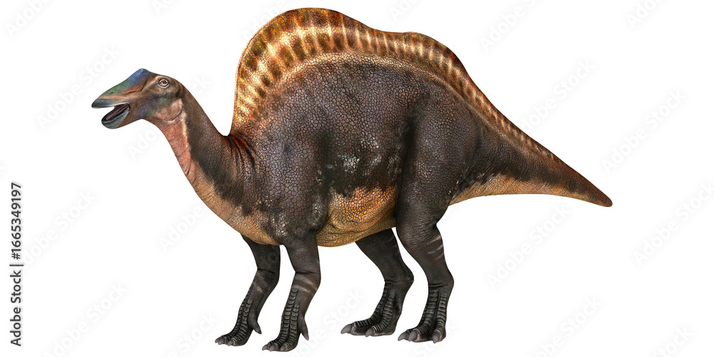Fototapeta premium Realistic 3D rendering of a Spinosaurus dinosaur