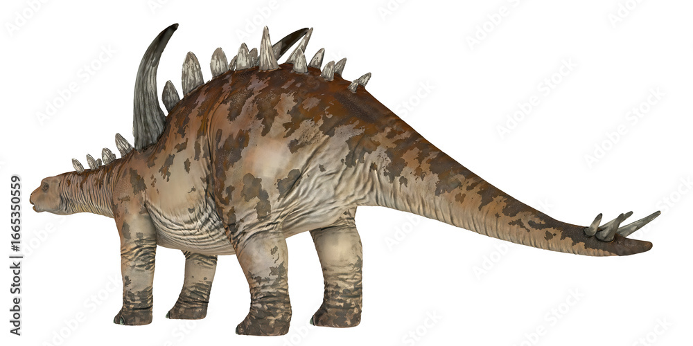 Fototapeta premium Realistic depiction of a Stegosaurus dinosaur.