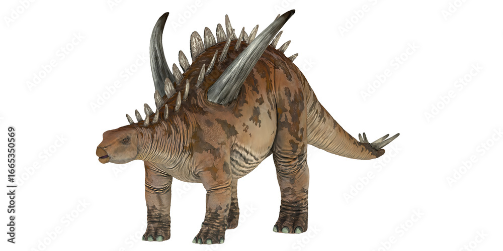 Fototapeta premium 3D rendering of a spiked dinosaur figure