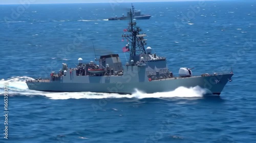 Wallpaper Mural US Navy Destroyer at Sea Torontodigital.ca