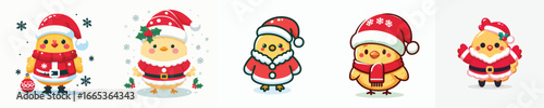 cute chicken vector christmas costume