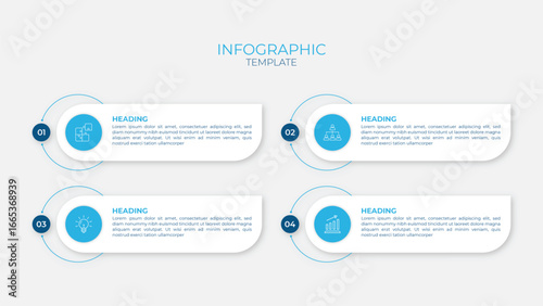 Four-Step Blue Infographic Template