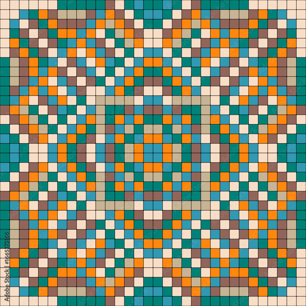 Fototapeta premium Print wallpaper pattern mosaic bright colors background