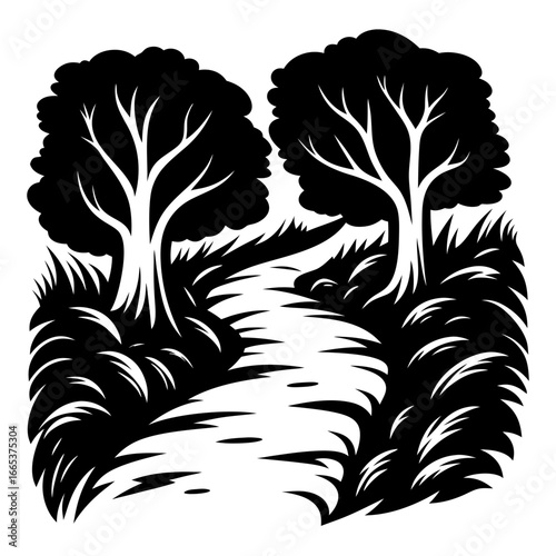 Abstract art pattern composition with organic shapes and bold lines capturing dynamic flow