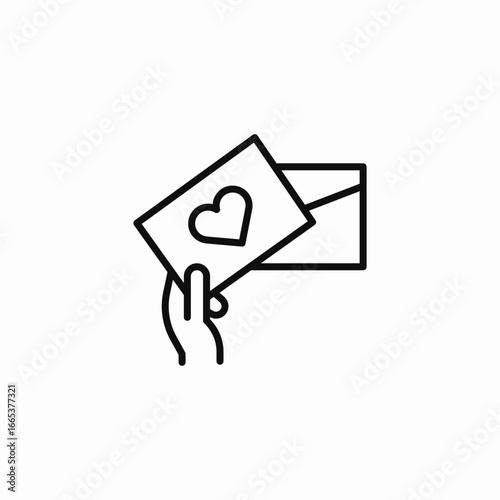 hand holding envelope icon sign vector