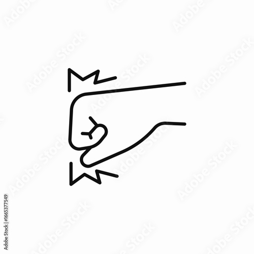 hitting surface icon sign vector