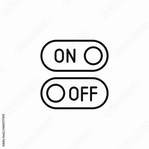 on off switch icon sign vector