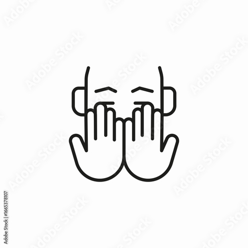 sad man face icon sign vector