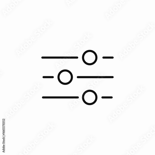 three line sliders icon sign vector