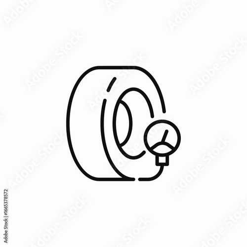 tire pressure gauge icon sign vector