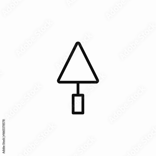 trowel tool icon sign vector