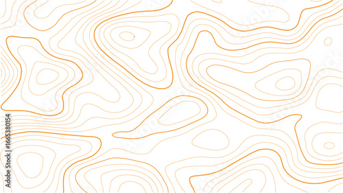 Topography Terrain Illustration in Soft Gold Contour Vector with Elevation Curves, Mapping Grids, and Abstract Cartographic Digital Art Design