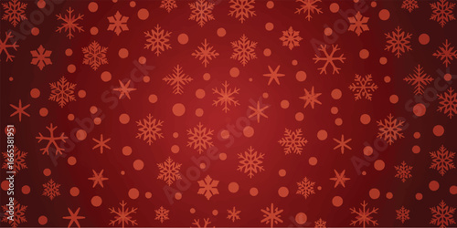 holiday winter red gradient festive backdrop with intricate snowflake and dot motifs seamless vector ai eps jpeg png